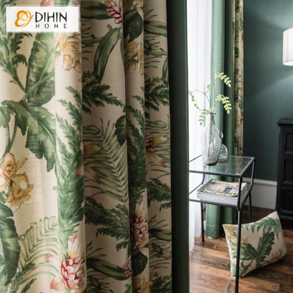 dihin home pastoral banana tree printed blackout curtains floral cotton / linen curtain drapes for living room 1 panel
dihin home pastoral banana tree printed blackout curtains floral cotton / linen curtain drapes for living room 1 panel