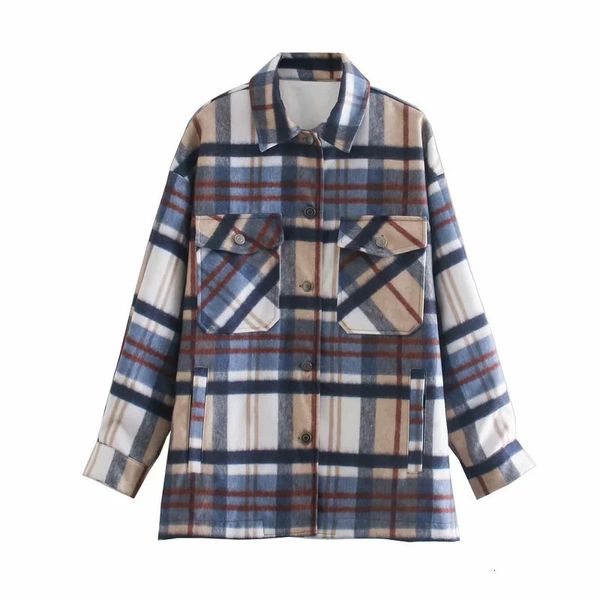 2021 new blue patch pockets plaid jacket women autumn winter lapel collar long sleeve button-up jackets ladies casual overshirt dr8q, Black;brown
2021 new blue patch pockets plaid jacket women autumn winter lapel collar long sleeve button-up jackets ladies casual overshirt dr8q, Black;brown