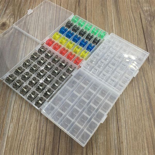 25pcs clear empty bobbins spool metal case with 25 grid storage case box for brother janome singer elna sewing machine reels1, Black
25pcs clear empty bobbins spool metal case with 25 grid storage case box for brother janome singer elna sewing machine reels1, Black