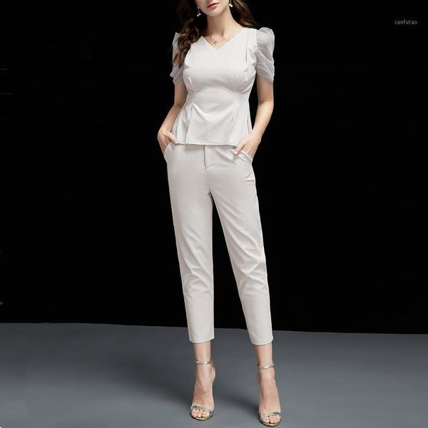 hanzangl new women's clothing fashion temperament two-piece white strapless short-sleeved nine-point pants suits1, White;black
hanzangl new women's clothing fashion temperament two-piece white strapless short-sleeved nine-point pants suits1, White;black