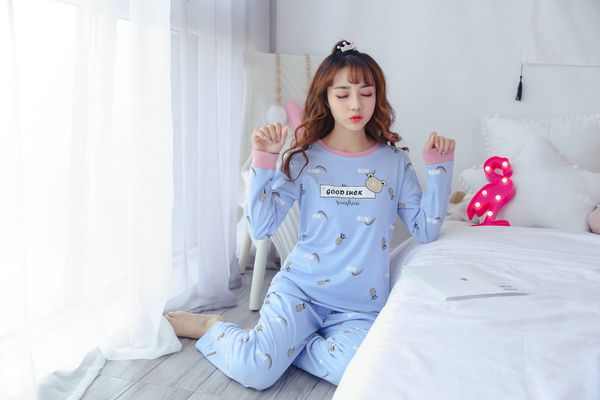 2021 spring and autumn cotton long sleeve warm comfortable lovely wind blue women's pajamas, Black;red
2021 spring and autumn cotton long sleeve warm comfortable lovely wind blue women's pajamas, Black;red