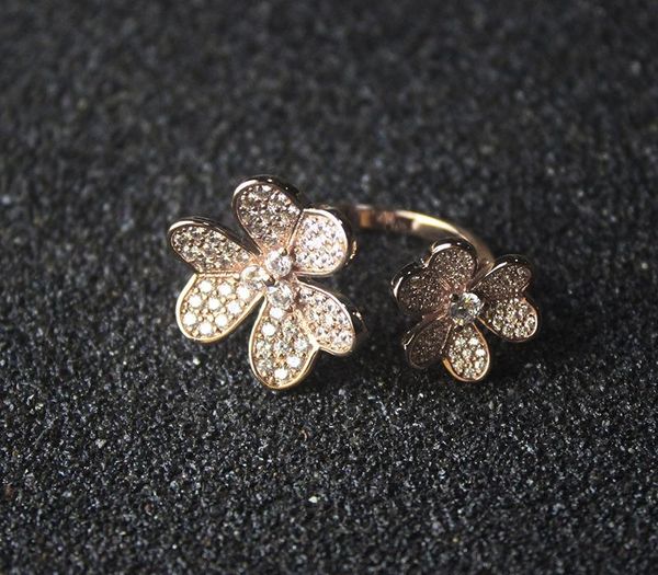 women diamond floral ring female frivole rings woman wedding party clover rose golden11, Silver
women diamond floral ring female frivole rings woman wedding party clover rose golden11, Silver
