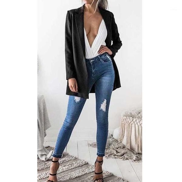 2017 arrivals fashion women ladies long sleeve casual blazer ladies solid simple jacket coat outwear1, White;black
2017 arrivals fashion women ladies long sleeve casual blazer ladies solid simple jacket coat outwear1, White;black
