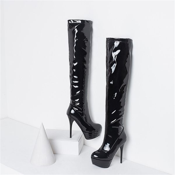over the knee women winter snow high heels platform boots party wedding shoes woman size 41 42 43 y200915, Black
over the knee women winter snow high heels platform boots party wedding shoes woman size 41 42 43 y200915, Black