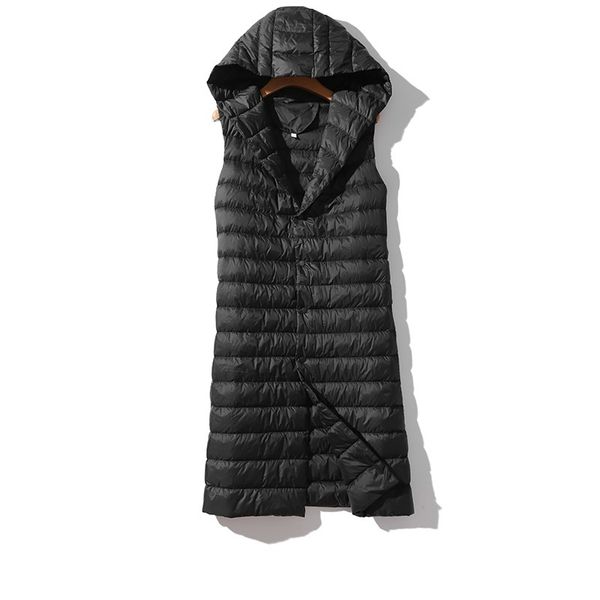 2021 new women's long ultra light down vests hooded sleeveless turn-down collar jacket single breasted warm suit vest dvvt, Black;white
2021 new women's long ultra light down vests hooded sleeveless turn-down collar jacket single breasted warm suit vest dvvt, Black;white
