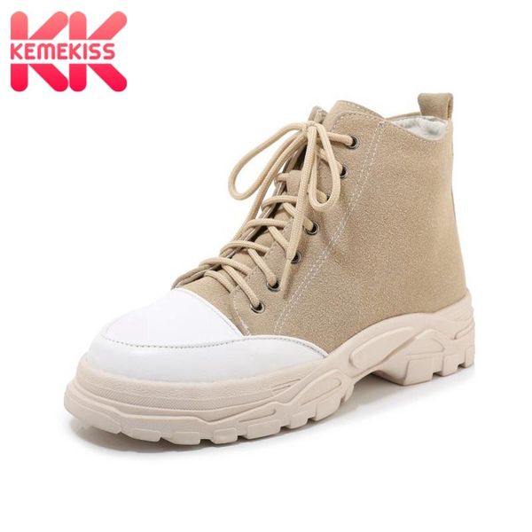 boots kemekiss size 29-43 fashion ankle round toe thick bottom lace up flock outdoor casual female footwear leisure, Black
boots kemekiss size 29-43 fashion ankle round toe thick bottom lace up flock outdoor casual female footwear leisure, Black