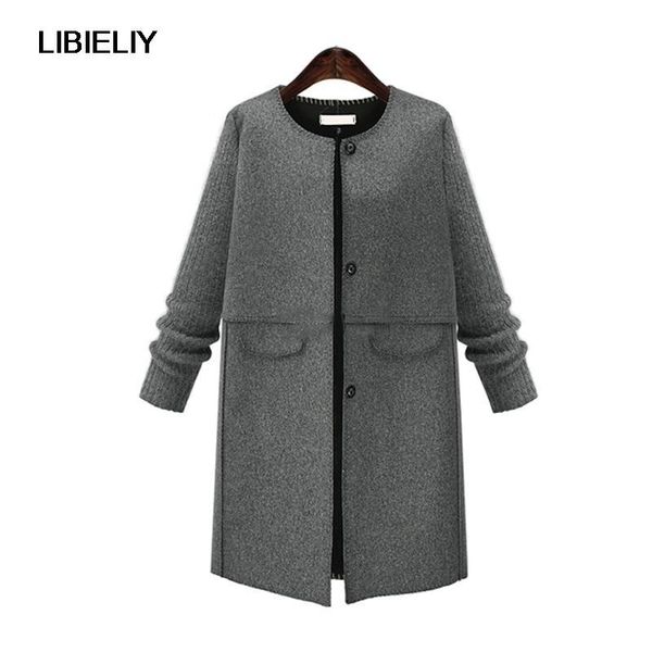 women's wool & blends women knitted coats europe casual woolen jackets winter patchwork long sleeve fake pockets feminina, Black
women's wool & blends women knitted coats europe casual woolen jackets winter patchwork long sleeve fake pockets feminina, Black