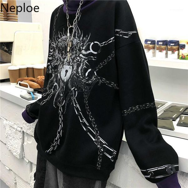 neploe turtleneck plus velet pullover sweatshirt contrast color patchwork jumper harajuku print long sleeve hoodies 569591, Black
neploe turtleneck plus velet pullover sweatshirt contrast color patchwork jumper harajuku print long sleeve hoodies 569591, Black
