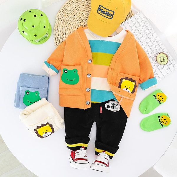 spring and autumn korean-style infants set printed cartoon lion frogs start 2020 autumn childrenswear hand supply of goods, White
spring and autumn korean-style infants set printed cartoon lion frogs start 2020 autumn childrenswear hand supply of goods, White