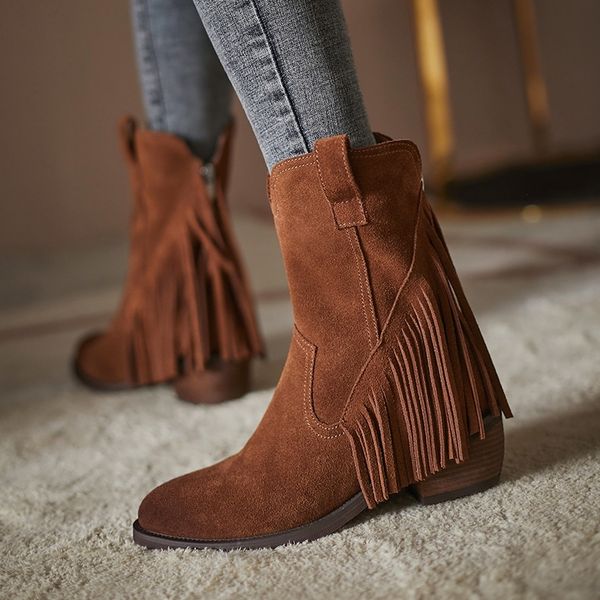 2020 leather genuine bangs mid-calf calf toe-round boots thick heels for the women winter newer party women's dance shoes 4iom, Black
2020 leather genuine bangs mid-calf calf toe-round boots thick heels for the women winter newer party women's dance shoes 4iom, Black
