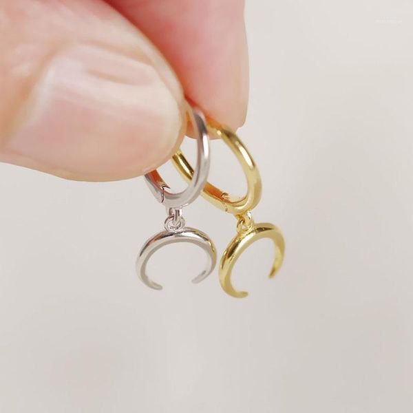 other 1pair 12mm*18mm 100% authentic 925 sterling silver golds white crescent moon hoop huggie earrings fine jewelry tle6101, Golden;silver
other 1pair 12mm*18mm 100% authentic 925 sterling silver golds white crescent moon hoop huggie earrings fine jewelry tle6101, Golden;silver