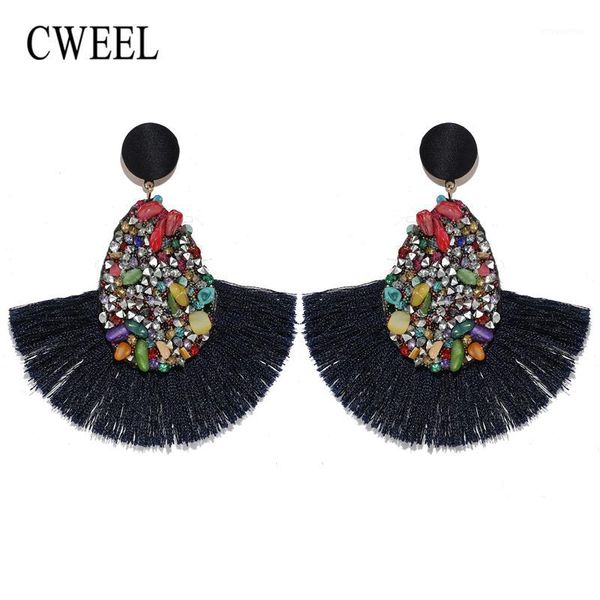 cweel crystal tassel earrings for women bohemian earings fashion jewelry wedding fringe bridal statement valentine's day earring1, Silver
cweel crystal tassel earrings for women bohemian earings fashion jewelry wedding fringe bridal statement valentine's day earring1, Silver