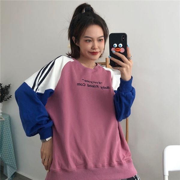 ygwb7 color autumn new embroidery 2020 color matching long sleeve sweater women's pullover letter contrast pullover sweatersweaterloose, Black
ygwb7 color autumn new embroidery 2020 color matching long sleeve sweater women's pullover letter contrast pullover sweatersweaterloose, Black