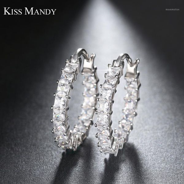 kiss mandy noble rose gold color women hoop earring with clear crystal wedding earring fashion accessories le1441, Golden;silver
kiss mandy noble rose gold color women hoop earring with clear crystal wedding earring fashion accessories le1441, Golden;silver