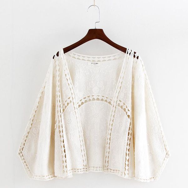 cardigan jacket women's 2020 summer new thin small jacket with bat sleeves and a versatile loose shawl, White
cardigan jacket women's 2020 summer new thin small jacket with bat sleeves and a versatile loose shawl, White