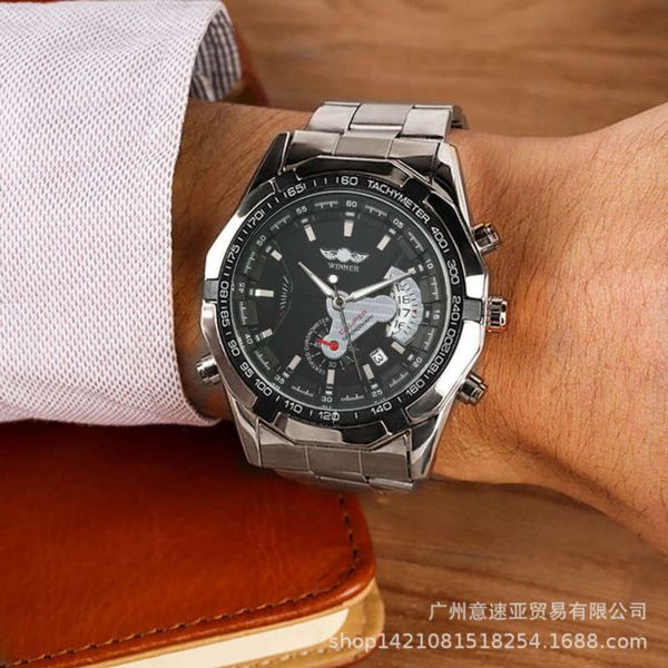 business winner all out steel hollow men's watch automatic mechanical watch, Slivery;brown
business winner all out steel hollow men's watch automatic mechanical watch, Slivery;brown