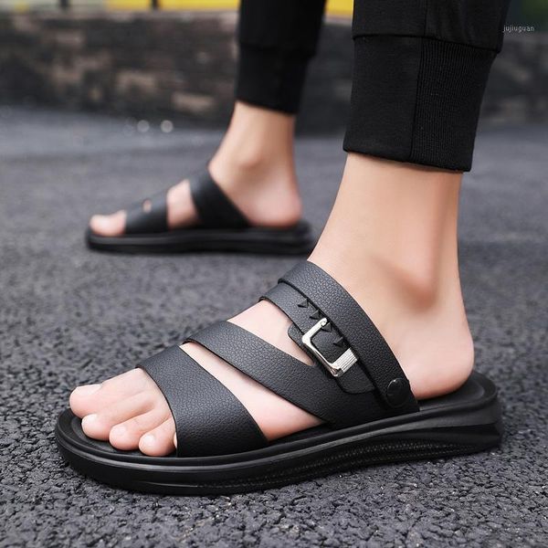 men sandals pu leather breathable sandals non-slip summer beach sandal fisherman house outdoor casual men slide flat male slippe1, Black
men sandals pu leather breathable sandals non-slip summer beach sandal fisherman house outdoor casual men slide flat male slippe1, Black