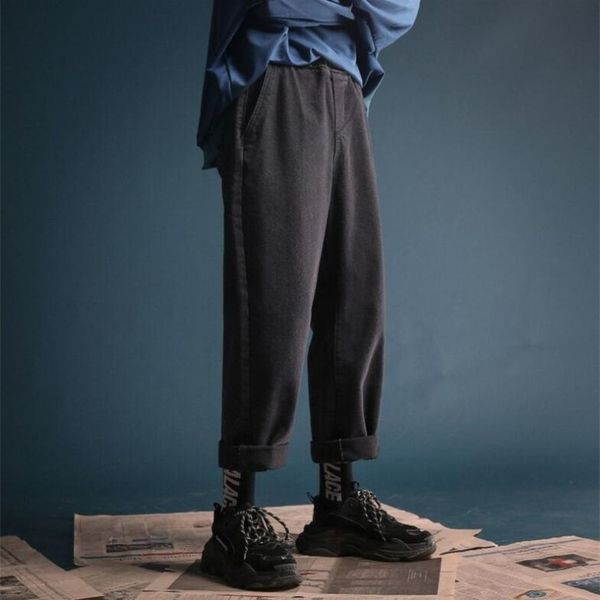 men korean fashions streetwear hip hop vintage straight harem pants 201118, Black
men korean fashions streetwear hip hop vintage straight harem pants 201118, Black