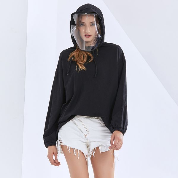 ao ou cool design 2020 autumn new fashion temperament leisure protective mask hooded solid loose sweater female, Black
ao ou cool design 2020 autumn new fashion temperament leisure protective mask hooded solid loose sweater female, Black