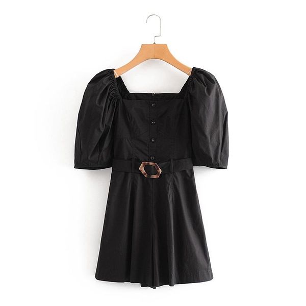 women vintage black playsuits with belt short sleeve rompers ladies casual chic jumpsuits kg-487, Black;white
women vintage black playsuits with belt short sleeve rompers ladies casual chic jumpsuits kg-487, Black;white