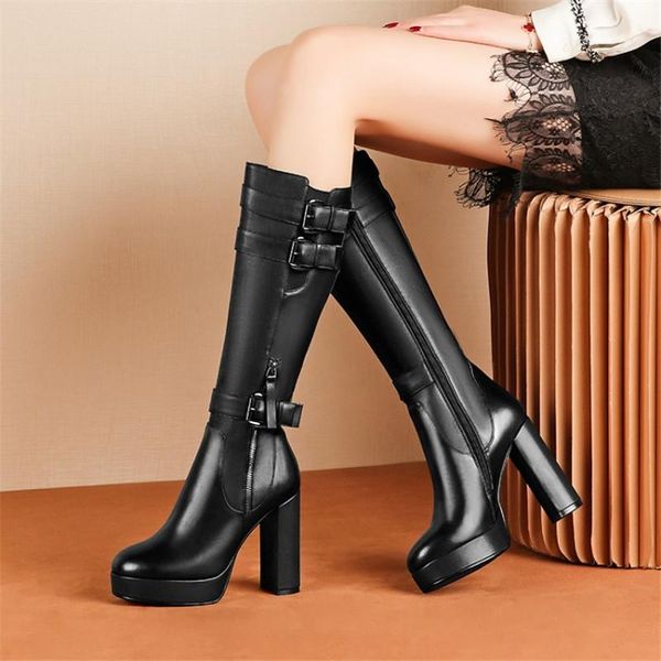 pxelena 2020 winter knee high riding boots real leather+pu chunky block heels buckle zip punk gothic booties shoes female black
pxelena 2020 winter knee high riding boots real leather+pu chunky block heels buckle zip punk gothic booties shoes female black