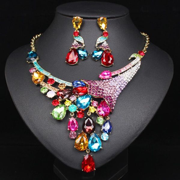 luxury big flowers bridal jewelry sets wedding costume necklace earrings sets crystal set of jewellery for brides women, Silver
luxury big flowers bridal jewelry sets wedding costume necklace earrings sets crystal set of jewellery for brides women, Silver