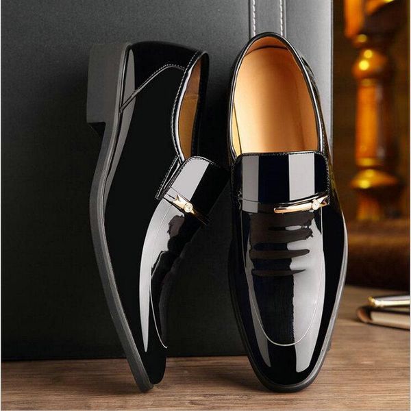 men wedding dress business leather slip on shoes black brown men formal shoes pointed toe patent leather oxford wed4
men wedding dress business leather slip on shoes black brown men formal shoes pointed toe patent leather oxford wed4