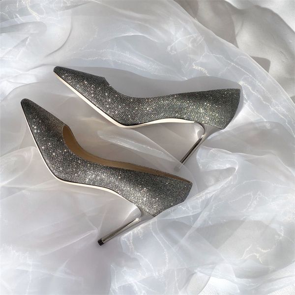 women designer dress shoes silver grey high heels glitter leather womens party wedding heel, Black
women designer dress shoes silver grey high heels glitter leather womens party wedding heel, Black