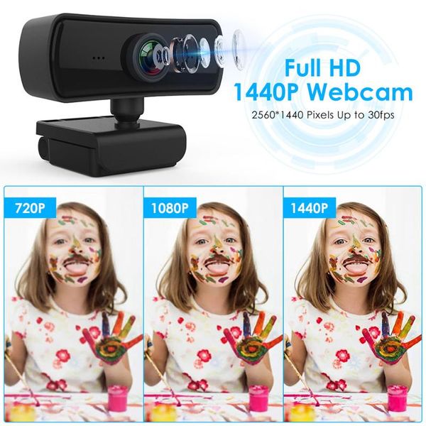 2K 2560*1440P Webcam Ultra HD Camera for Computer PC Web Cam with Mic for Live Show Video Calling Meeting 360 Rotatable Camera
2K 2560*1440P Webcam Ultra HD Camera for Computer PC Web Cam with Mic for Live Show Video Calling Meeting 360 Rotatable Camera