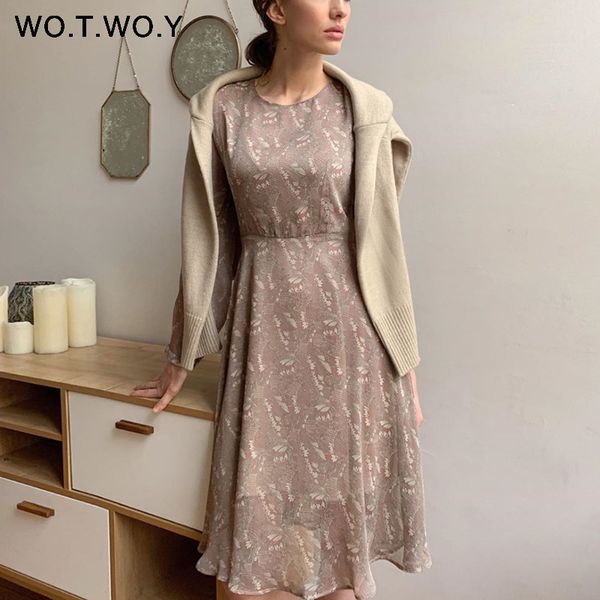 wotwoy vintage floral print long dresses women 2020 autumn classic mid-calf dress woman button o-ncck a-line dress lady bing new c1030, Black;pink
wotwoy vintage floral print long dresses women 2020 autumn classic mid-calf dress woman button o-ncck a-line dress lady bing new c1030, Black;pink