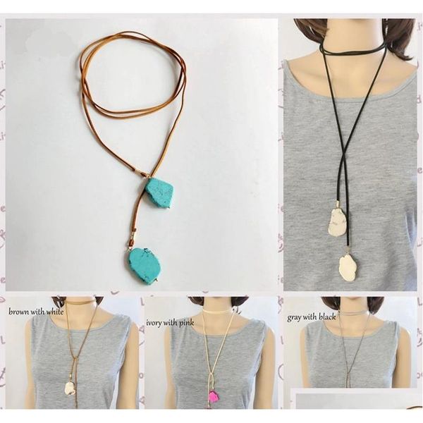 shipping new design pendant necklace, natural stone more colors wrap leather pendant adjusted handmade necklace kfpw9, Silver
shipping new design pendant necklace, natural stone more colors wrap leather pendant adjusted handmade necklace kfpw9, Silver
