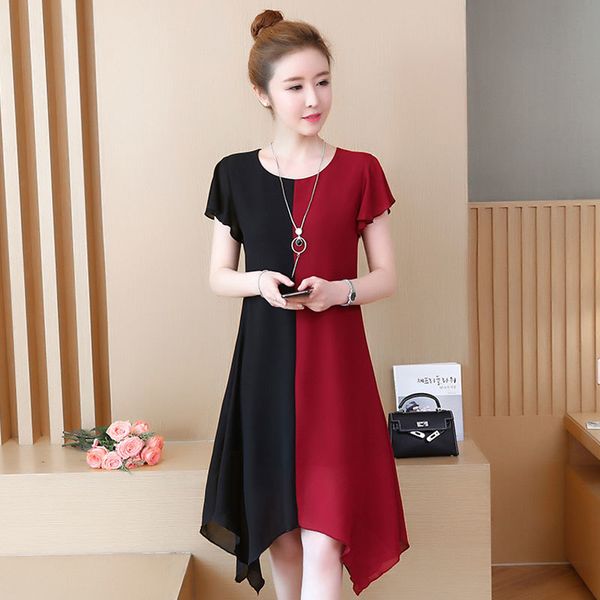 2021 new plus size 5xl summer women dresses new fashion stitching irregular chiffon sundress style beach dress j236 m9pf, Black;gray
2021 new plus size 5xl summer women dresses new fashion stitching irregular chiffon sundress style beach dress j236 m9pf, Black;gray