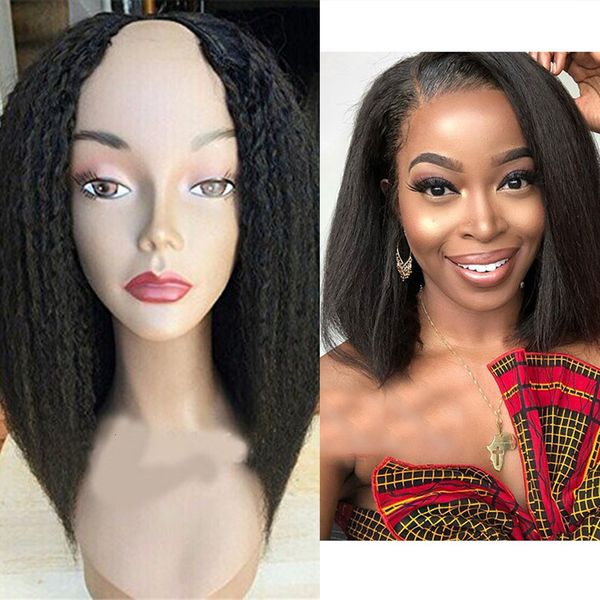 glueless middle open 100% human hair afro kinky straight u part wigs 100% unprocessed peruvian bob yaki straight headband wigs, Black;brown
glueless middle open 100% human hair afro kinky straight u part wigs 100% unprocessed peruvian bob yaki straight headband wigs, Black;brown