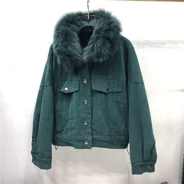 women's jackets 2021 winter denim cotton padded coat faux fur collar thicken loose jean coats green short denims jacket ladies, Black;brown
women's jackets 2021 winter denim cotton padded coat faux fur collar thicken loose jean coats green short denims jacket ladies, Black;brown