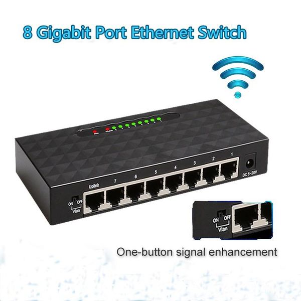 network switches 8 port gigabit switch ethernet smart desk10/100/1000mbps fast vlan lan hub
network switches 8 port gigabit switch ethernet smart desk10/100/1000mbps fast vlan lan hub