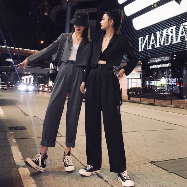 n9jnz 2020 autumn is wide leg pants coat very beautiful foreign style net red fashion age reduction suit pants leg long sleeve small wide co, Gray
n9jnz 2020 autumn is wide leg pants coat very beautiful foreign style net red fashion age reduction suit pants leg long sleeve small wide co, Gray