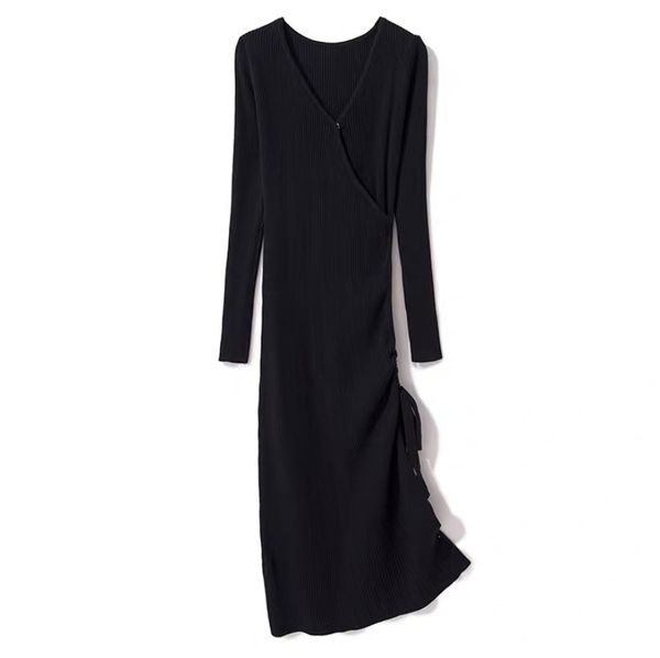 2021 new autumn winter a-line sweater drawstring women slim midi female chic knit elegant dress fvt3, Black;gray
2021 new autumn winter a-line sweater drawstring women slim midi female chic knit elegant dress fvt3, Black;gray