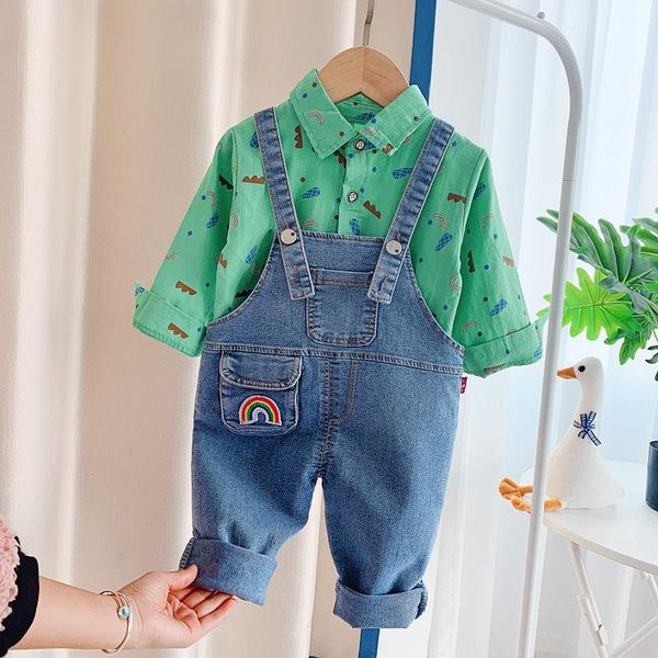 hylkidhuose 2021 spring baby boys clothing sets kids casual clothes printed shirt bib jeans toddler infant children costume, White
hylkidhuose 2021 spring baby boys clothing sets kids casual clothes printed shirt bib jeans toddler infant children costume, White