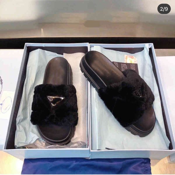 sandals luxury designer classic triangle standard plush slippers fashion all-match atmospheric women's shoes, Black
sandals luxury designer classic triangle standard plush slippers fashion all-match atmospheric women's shoes, Black