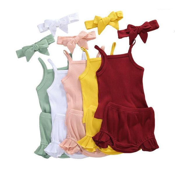 0-3y baby girls summer clothing newborn infant kids girls knitted ribbed ruffled vest shorts headband 3pcs toddler clothes1, White
0-3y baby girls summer clothing newborn infant kids girls knitted ribbed ruffled vest shorts headband 3pcs toddler clothes1, White