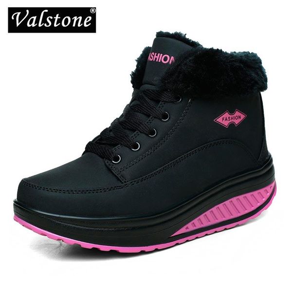 valstone женщины теплый меховая подкладка boots шнуровка сладкий стиль sneaker нескользящие женский snow boots rocker подошва платформы повс, Black
valstone женщины теплый меховая подкладка boots шнуровка сладкий стиль sneaker нескользящие женский snow boots rocker подошва платформы повс, Black
