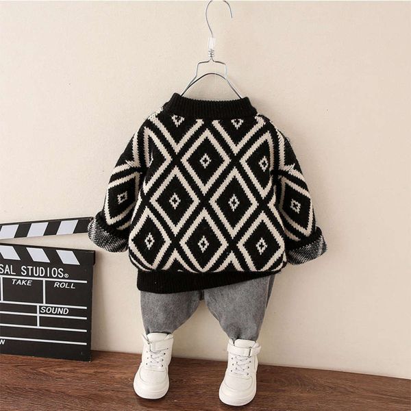 and huzhou autumn clothing winter 20 new children's fashion rhombic round neck plush thickening versatile boys' warm sweater, Blue
and huzhou autumn clothing winter 20 new children's fashion rhombic round neck plush thickening versatile boys' warm sweater, Blue