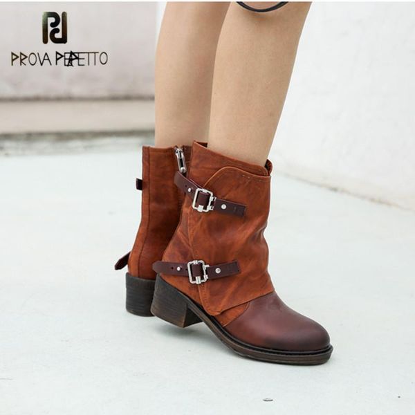 boots prova perfetto 2021 retro hand-made genuine leather women's mid buckle strap round toe crude heel zipper-sid lady, Black
boots prova perfetto 2021 retro hand-made genuine leather women's mid buckle strap round toe crude heel zipper-sid lady, Black