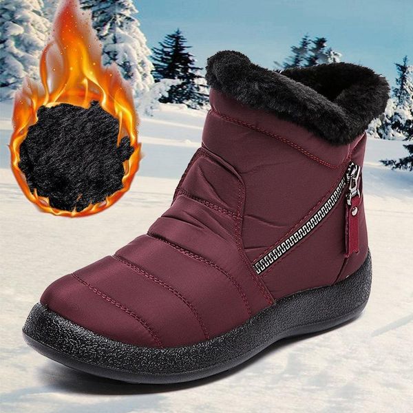new winter warm women's round toe zipper soft waterproof non-slip snow boots plush warm ladies ankle boot female outdoor sneaker, Black
new winter warm women's round toe zipper soft waterproof non-slip snow boots plush warm ladies ankle boot female outdoor sneaker, Black
