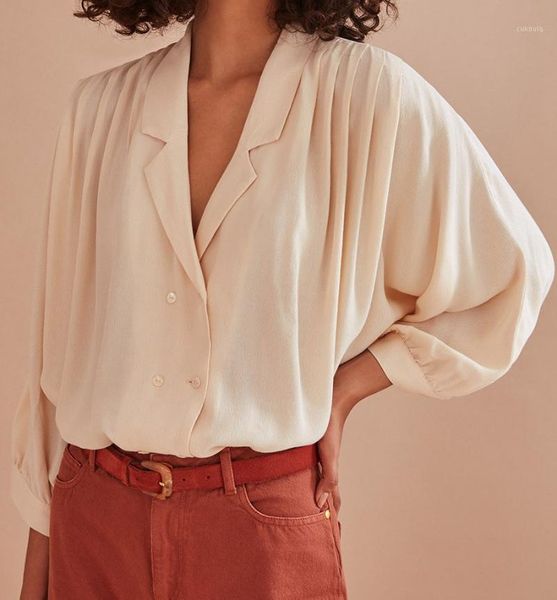 women shirts 2021 early autumn collar stereotypes pleated loose bat sleeve rayon girl literary shirt1, White
women shirts 2021 early autumn collar stereotypes pleated loose bat sleeve rayon girl literary shirt1, White