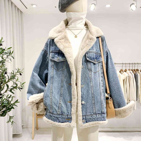 women's jackets loose denim thick jacket winter casual style single-breasted two-sided fashion tm6x, Black;brown
women's jackets loose denim thick jacket winter casual style single-breasted two-sided fashion tm6x, Black;brown