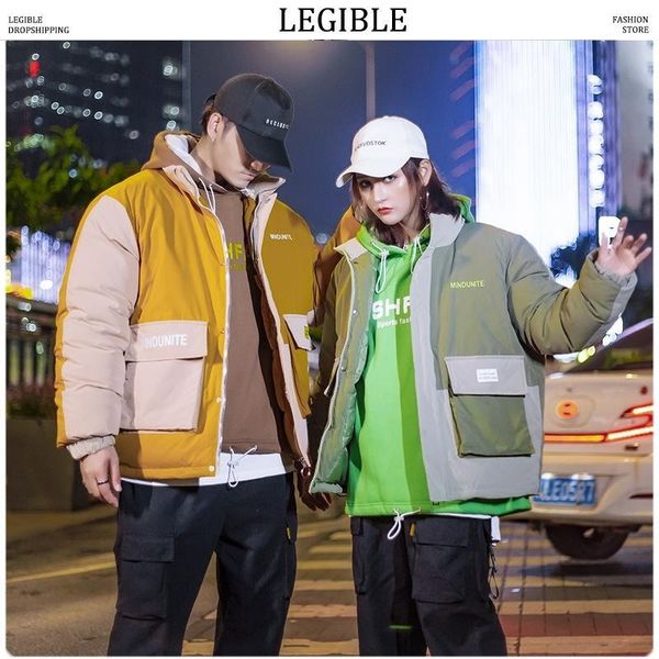 men's down & parkas vogue nice couple patchwork hip hop thick parka men woman streetwear winter fashion coat lovers safari style jacket, Black
men's down & parkas vogue nice couple patchwork hip hop thick parka men woman streetwear winter fashion coat lovers safari style jacket, Black