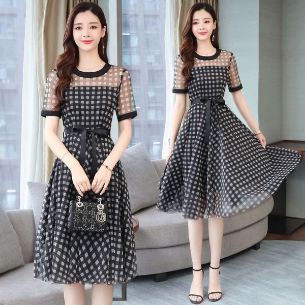 large size women's spring and summer new fat mm belly covering age reducing dress gauze skirt, Black;gray
large size women's spring and summer new fat mm belly covering age reducing dress gauze skirt, Black;gray