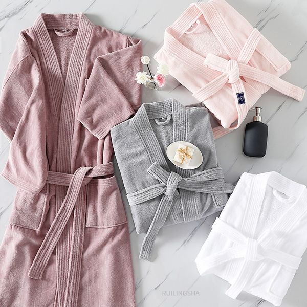 100% cotton towel terry bathrobe kimono men bath robe thick warm winter dressing gown women l sleepwear bridesmaid robes 201109, Black;brown
100% cotton towel terry bathrobe kimono men bath robe thick warm winter dressing gown women l sleepwear bridesmaid robes 201109, Black;brown