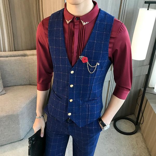 men's vests 2021 vest plaid men's waistcoat formal business blue classical work sleeveless party wedding man dress1, Black;white
men's vests 2021 vest plaid men's waistcoat formal business blue classical work sleeveless party wedding man dress1, Black;white